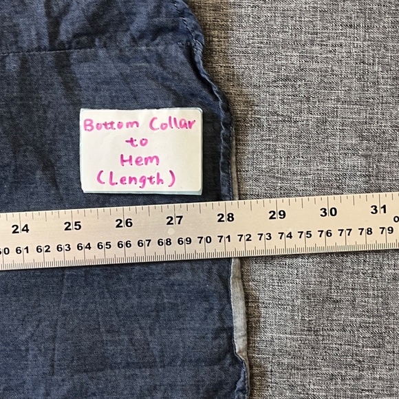 Naked & Famous Japanese Cotton Chambray Button Down Shirt - Men's Size S - Blue - Picture 8 of 9